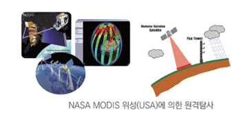 NASA MODIS 위성(USA)에 의한 원격탐사